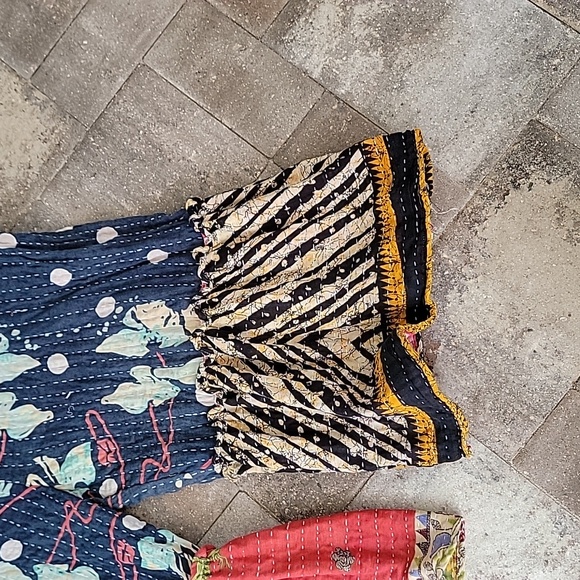 Kantha Cotton Overalls Oversized Sz XL through 2X Has Big Pockets In The Front - Picture 7 of 8